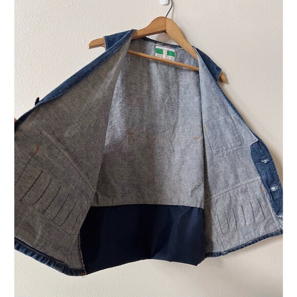 Vintage Game Winner Sportswear Denim Hunting Vest Mens XL Bird Duck Utility 80s - Picture 3 of 9